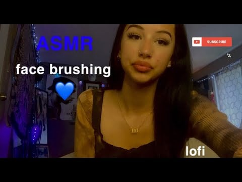 ASMR lofi face brushing and tracing 🤍
