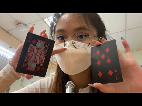 ASMR in class ( indonesian trigger words, clicky calculator, public asmr )