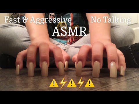 Fast & Aggressive Build Up Floor Tapping & Scratching ASMR (No Talking)