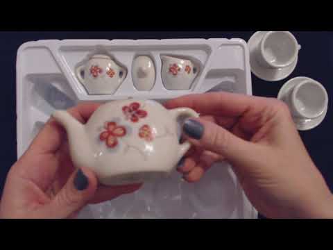 ASMR ~ Unboxing & Close-Up Tea Set Show & Tell / Whisper
