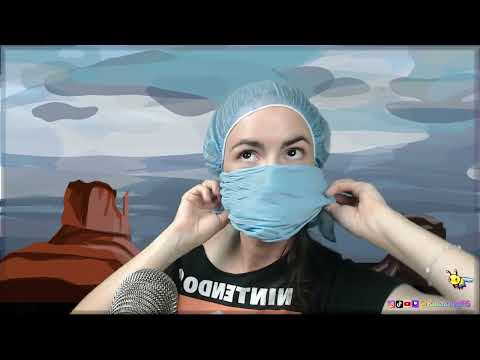 ASMR - Taking Off Gloves, Mask, & Hair Cover