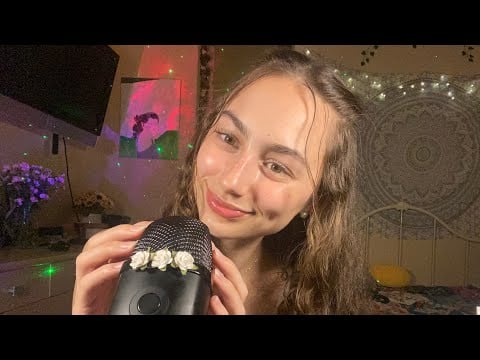 asmr rainy night ramble 🌧️ mic rubbing + soft whispering
