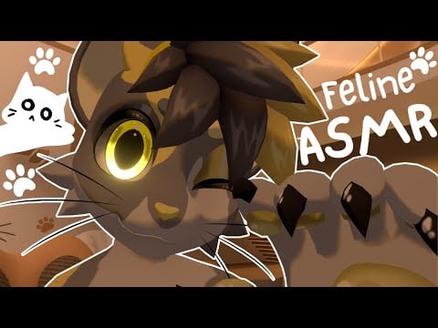 [Furry ASMR] Silly feline helps you get some sleep :3 [Sleep-aid] [Soft-spoken] [Whispering]