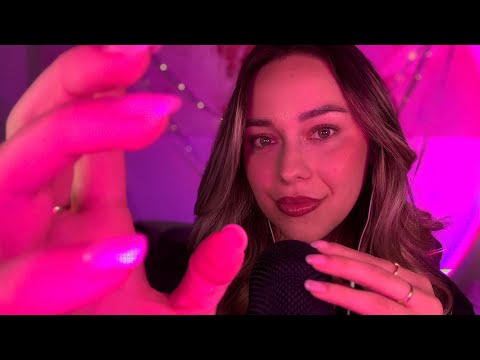ASMR | Gentle Mic Scratching, Mouth Sounds + Hand Movements 