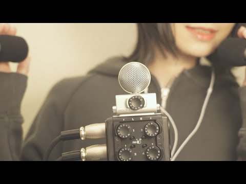 【ASMR】マイクを触りながら囁き雑談/Mic Tapping and Whisper Chat【音フェチ】