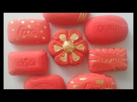 Dry Soap carving ASMR/ Semi dry soap/relaxing sounds/ Satisfaction ASMR video/Cutting soap