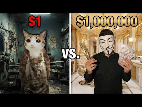 ASMR Peluquería de 1$ VS 1,000,000$ con @Andyy-ASMR