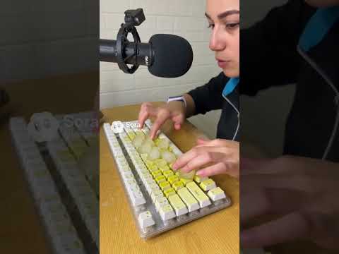 Asmr, con teclado de miel y hielo