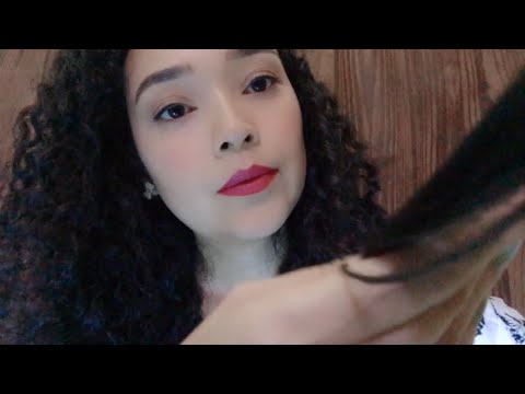 ASMR ALIVIANDO SUA ANSIEDADE + Escovando/Mexendo no seu cabelo