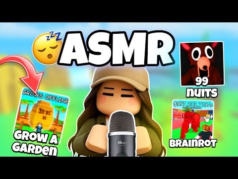 ASMR Français • JE T’ENDORS EN JOUANT A PLUSIEURS JEUX ROBLOX (brainrot, grow a garden, 99 nuit) 😴😴