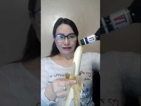 BANANA WITH A1 SAUCE CHALLENGE #viral #shortsfeed #everyone #eating #food #asmr #mukbang #foodie
