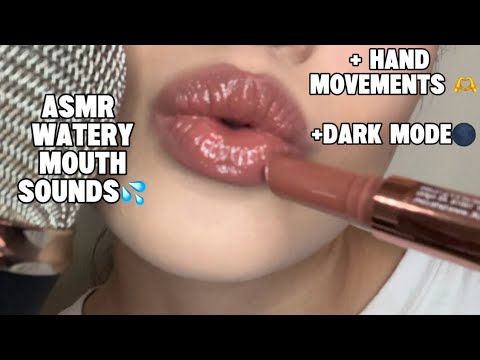 ASMR |  Watery Mouth Sounds💦 + Bonus: Dark Mode🤗
