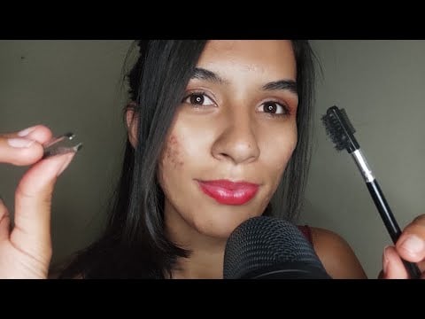 ASMR ROLEPLAY AMIGA FAZENDO SUA SOBRANCELHA ✨