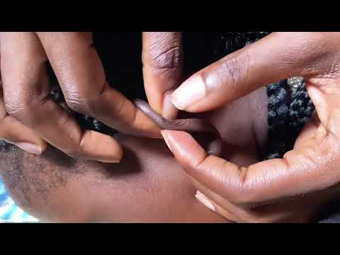ASMR PICKING AND CLEANING MY SISTERS EARS SHE FELL ASLEEP