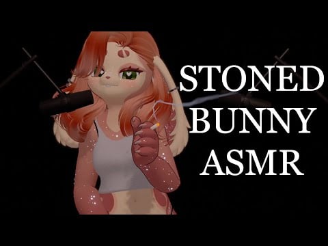 ASMR | STONED BUNNY whispers you to sleep :) [Whisper ramble]