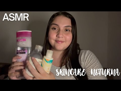 ASMR - FAZENDO O SEU SKINCARE PARA VOCÊ DORMIR PROFUNDAMENTE sons em camadas | sons de lareira