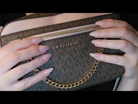 ASMR What's In My Purse | Tapping and Scratching | Whispered