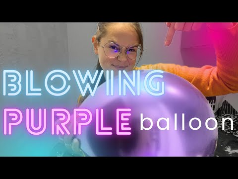 BLOWING Purple Balloon - ASMR [Tapping, Kissing]