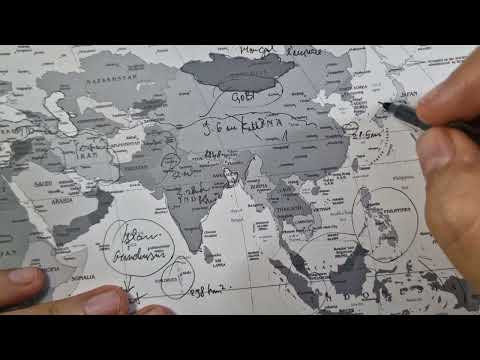 Tracing ASIA Map Outline With 2025 Facts for Each Country | #asmrfacts ...