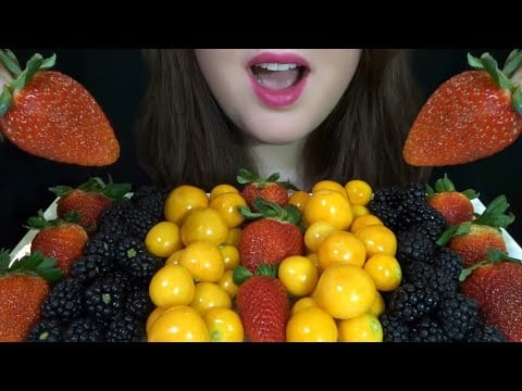 HEALTHY EATING ASMR Fruit Platter - SATISFYING Crunchy & Juicy Sounds!