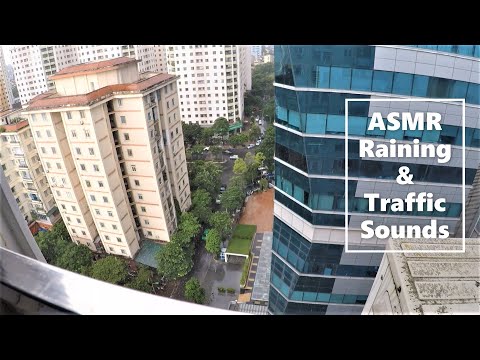Raining & Traffic Honking Sounds in Hanoi Vietnam | Relaxing ASMR Ambient Sounds