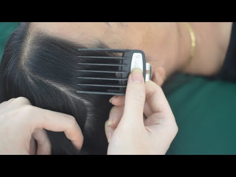 ASMR Nape Scratch No Talking, Tingling Hair Sounds, Hair Parting With Tools For Stress Relief