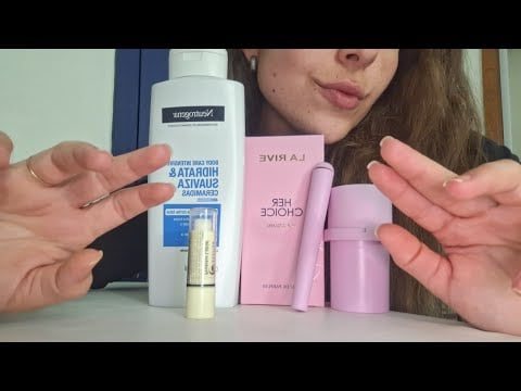 Asmr tapping e massagem em objetos, sons de boca e scratching 