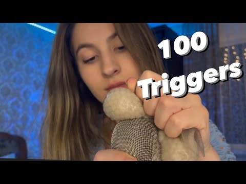 Asmr 100 triggers in 1 minute
