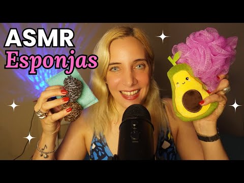 ASMR Distintos sonidos con esponjas 🧽✨ | Sonidos suaves, colores y texturas para relajarte