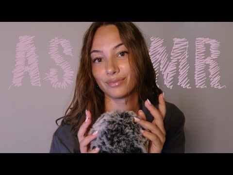ASMR Fluffy 🐰 Mic Scratching with Soft Whispers to Sleep 💤 