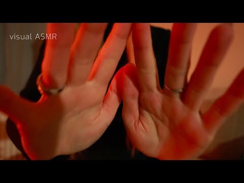 ASMR Visual Triggers ✨ Hand Movements, Up-Close Brushing | White Noise, Rain & Fire Background Sound