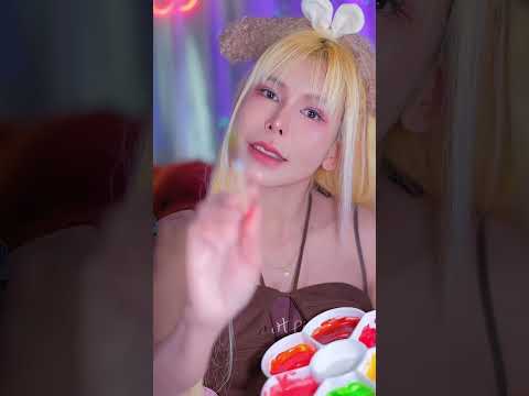 Colors Eating 💕❣️ #asmr #eatingsounds #asmrcoloring