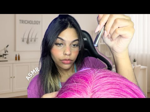 ASMR Tricologista analisa seu couro cabeludo 💆🏻‍♀️🔬 (roleplay)