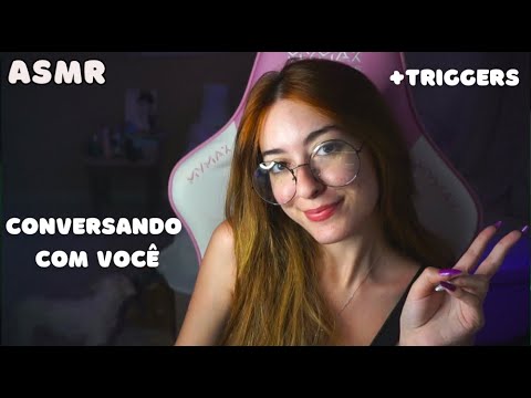 ASMR | Conversando muuito com você + inaudível e outros triggers 😍