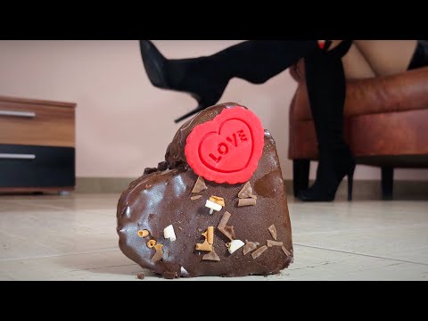 Sakura Boots vs. Enchanted Cake! Oddly Satisfying Valentine’s Day Crushing! ASMR