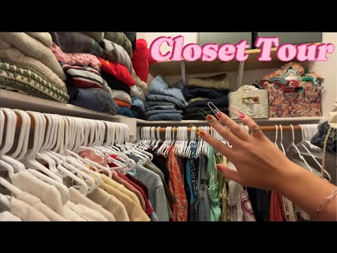 ASMR: Detailed Closet Tour w/ Paper Clip Nails 💅🛍️