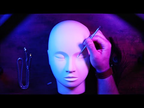 ASMR Deep Sleep Face Tracing On Mannequin - Male Whisper - Sleep Inducing