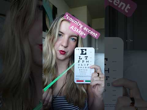 most tingly eye exam *country accent* #asmr #eyeexam #roleplay #country