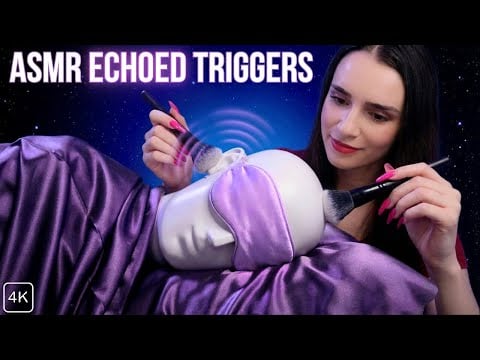 ASMR ECHOED Triggers for INSTANT Sleep 😴 Mic Scratching , Tapping , Massage 💜 LONG Nails No Talking