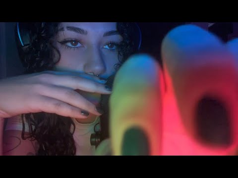 ASMR 100% sensitivity mouth sounds (finger fluttering, omnomnom, w/ mask) 