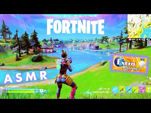 ASMR Playing Fortnite + Gum Chewing (Whispered Gaming)