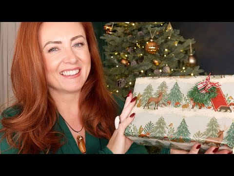 Wrapping Presents by the Crackling Fire 🎄 ASMR 🎄 Paper, Unboxing, Tape, Gifts, Decorations