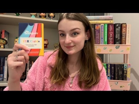 ASMR TBR Cards Pick My May Reads (close whispers and book triggers)