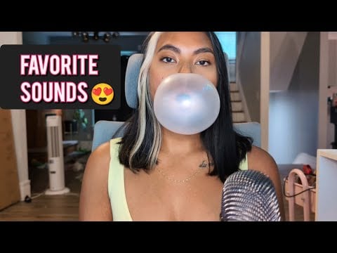 ASMR Tingly Chewing Gum Sounds , No Talking , Background ASMR , Bubblegum Lovers