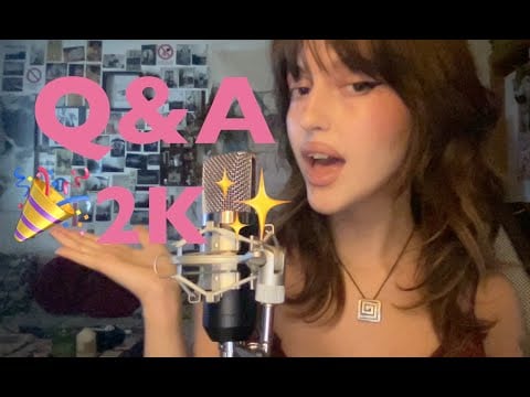 ASMR Q&A, speciale 2000 iscritti ❤️ 50 minuti di sussurri dove rispondo alle vostre domande 💤😴