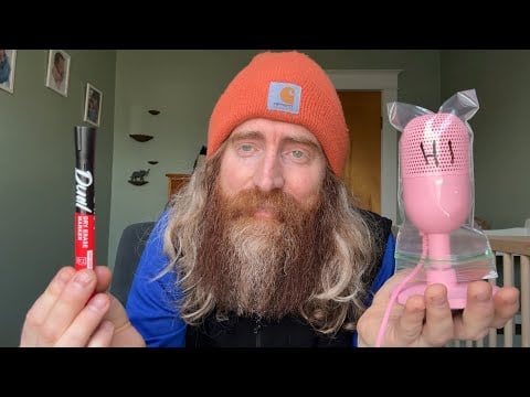 Drawing all new triggers on the pink mic✍️(ASMR)