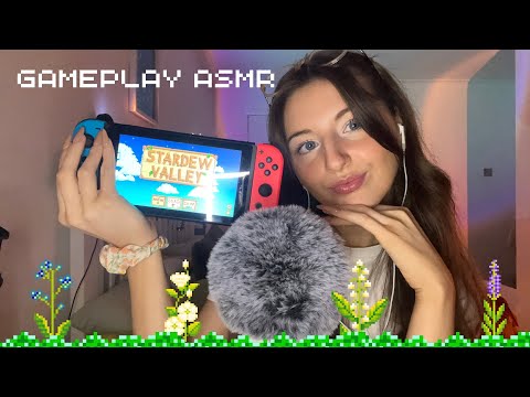 ASMR Stardew Valley gameplay🌾 (screen tapping, button clicking, close whispers)