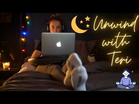 [ASMR] Cosy study with me | Dark Atmosphere | Teri ASMR 🧦