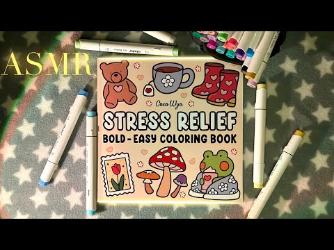 ASMR Relaxing & Chatty Coloring | Tapping, Scratching, Paper Sounds, Coloring, Pen Sounds, Whispers