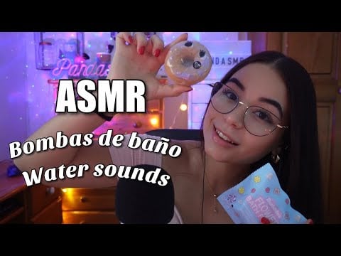 ASMR BOMBAS DE BAÑO🧼💦 | ASMR Bath Bombs water sounds | ASMR español para dormir | Pandasmr